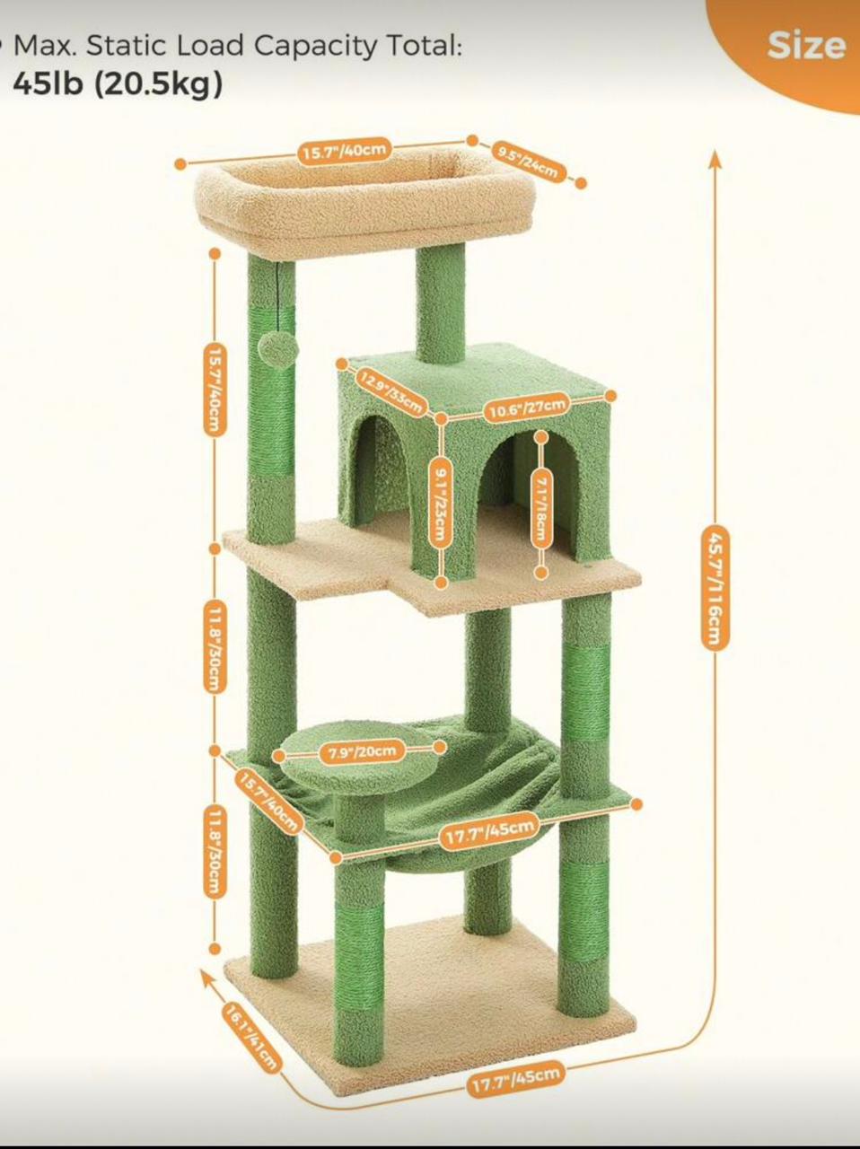 T-Cats-T ™  Road 45.7"-56.3" Cat Tree